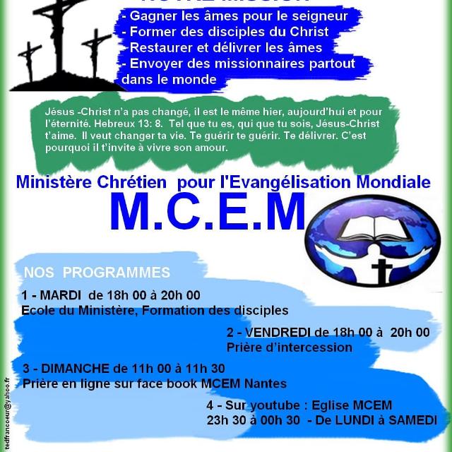 MINISTERE CHRETIEN POUR L'EVANGELISATION MONDIALE (MCEM)